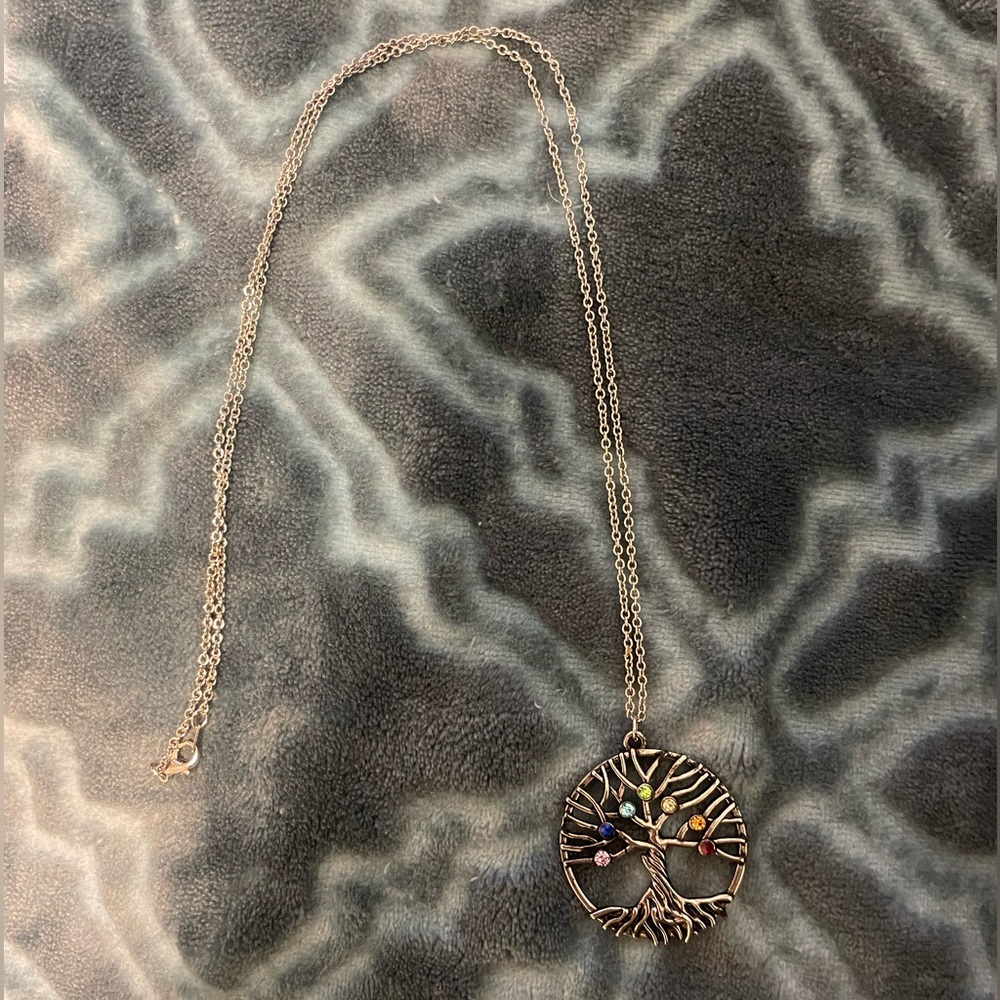 Colorful tree necklace